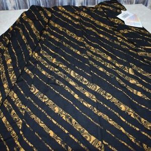 Lularoe Madison Black Gold Skirt S New Work